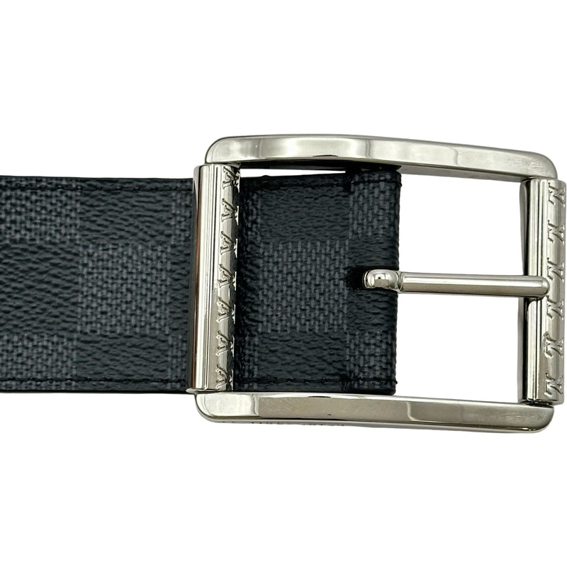にっく 新品　Louis Vuitton メンズベルト ブラック ルイ・ヴィトン LOUIS VUITTON アップタウンリバーシブルベルト M0670