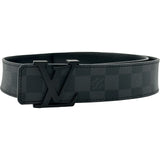 ルイ・ヴィトン LOUIS VUITTON サンチュールLVイニシャル M9808 ブラック グラフィット メンズ ベルト