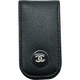 シャネル CHANEL ココマークボタンマネークリップ 22番台 ブラック キャビアスキン ユニセックス マネークリップ