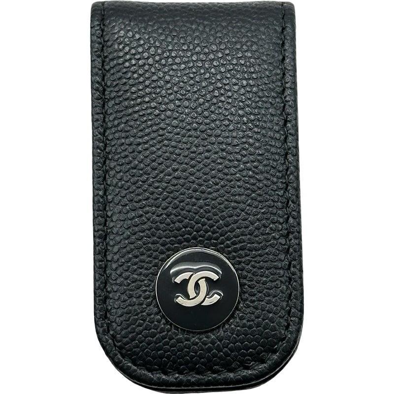 シャネル　マネークリップ シャネル CHANEL ココマークボタンマネークリップ 22番台 ブラック