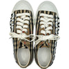 バーバリー BURBERRY ロゴノバチェックキャンバスローカットスニーカー ベージュ キャンバス レディース スニーカー
