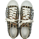 バーバリー BURBERRY ロゴノバチェックキャンバスローカットスニーカー ベージュ キャンバス レディース スニーカー