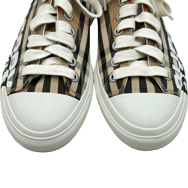 バーバリー BURBERRY ロゴノバチェックキャンバスローカットスニーカー