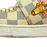 ルイ・ヴィトン LOUIS VUITTON フロントローライン ダミエアズールローカットスニーカー MS0128 クリーム キャンバス レディース スニーカー
