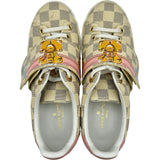 ルイ・ヴィトン LOUIS VUITTON フロントローライン ダミエアズールローカットスニーカー MS0128 クリーム キャンバス レディース スニーカー