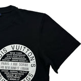 ルイ・ヴィトン LOUIS VUITTON LVスタンプ半袖Tシャツ FGTS15 ブラック コットン メンズ 半袖Ｔシャツ