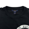 ルイ・ヴィトン LOUIS VUITTON LVスタンプ半袖Tシャツ FGTS15 ブラック コットン メンズ 半袖Ｔシャツ