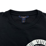 ルイ・ヴィトン LOUIS VUITTON LVスタンプ半袖Tシャツ FGTS15 ブラック コットン メンズ 半袖Ｔシャツ