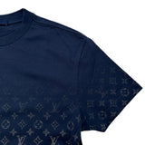 ルイ・ヴィトン LOUIS VUITTON モノグラムグラディエント半袖Tシャツ HKY46W ネイビー コットン メンズ 半袖Ｔシャツ
