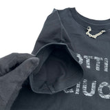 ルイ・ヴィトン LOUIS VUITTON チェーンリバースロゴ半袖Tシャツ FITS02 ブラック コットン レディース 半袖Ｔシャツ