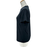 ルイ・ヴィトン LOUIS VUITTON チェーンリバースロゴ半袖Tシャツ FITS02 ブラック コットン レディース 半袖Ｔシャツ