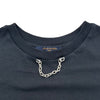 ルイ・ヴィトン LOUIS VUITTON チェーンリバースロゴ半袖Tシャツ FITS02 ブラック コットン レディース 半袖Ｔシャツ