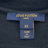 ルイ・ヴィトン LOUIS VUITTON チェーンリバースロゴ半袖Tシャツ FITS02 ブラック コットン レディース 半袖Ｔシャツ
