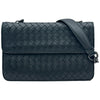 ボッテガ・ヴェネタ BOTTEGA VENETA イントレチャートチェーンショルダーバッグ ブラック レザー レディース ショルダーバッグ
