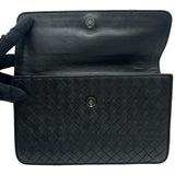 ボッテガ・ヴェネタ BOTTEGA VENETA イントレチャートチェーンショルダーバッグ ブラック レザー レディース ショルダーバッグ