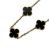 ヴァンクリーフ＆アーペル Van Cleef & Arpels ヴィンテージアルハンブラ 10P ネックレス オニキス ゴールド Au750 オニキス ジュエリー