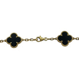 ヴァンクリーフ＆アーペル Van Cleef & Arpels ヴィンテージアルハンブラ 10P ネックレス オニキス ゴールド Au750 オニキス ジュエリー