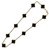 ヴァンクリーフ＆アーペル Van Cleef & Arpels ヴィンテージアルハンブラ 10P ネックレス オニキス ゴールド Au750 オニキス ジュエリー