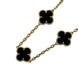 ヴァンクリーフ＆アーペル Van Cleef & Arpels ヴィンテージアルハンブラ 10P ネックレス オニキス ゴールド Au750 オニキス ジュエリー