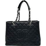 シャネル CHANEL GSTトートバッグ A50995 16番台 ブラック シルバー金具 キャビアスキン レディース トートバッグ
