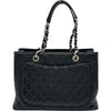 シャネル CHANEL GSTトートバッグ A50995 16番台 ブラック シルバー金具 キャビアスキン レディース トートバッグ