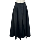 クリスチャン・ディオール Christian Dior プリーツフレアロングスカート 341J68A1537 ブラック ウール レディース スカート