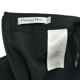 クリスチャン・ディオール Christian Dior プリーツフレアロングスカート 341J68A1537 ブラック ウール レディース スカート