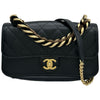シャネル CHANEL トリプルフラップバッグ A91864 23番台 ブラック ゴールド金具 カーフレザー レディース ショルダーバッグ