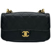 シャネル CHANEL トリプルフラップバッグ A91864 23番台 ブラック ゴールド金具 カーフレザー レディース ショルダーバッグ