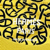 エルメス HERMES ナウサ シェーヌダンクル総柄長袖Tシャツ 4E4649DB イエロー コットン レディース 長袖Ｔシャツ