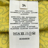 エルメス HERMES ナウサ シェーヌダンクル総柄長袖Tシャツ 4E4649DB イエロー コットン レディース 長袖Ｔシャツ