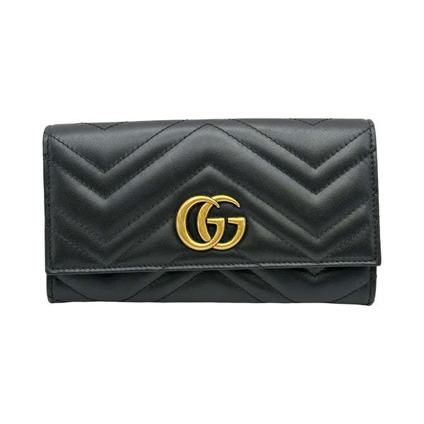 グッチ GUCCI ダブルGコンチネンタルウォレット 443436 ブラック