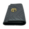 グッチ GUCCI ダブルGコンチネンタルウォレット 443436 ブラック ゴールド金具 レザー レディース 長財布