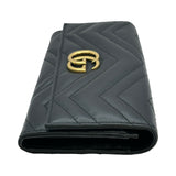 グッチ GUCCI ダブルGコンチネンタルウォレット 443436 ブラック ゴールド金具 レザー レディース 長財布