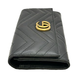 グッチ GUCCI ダブルGコンチネンタルウォレット 443436 ブラック ゴールド金具 レザー レディース 長財布