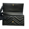 グッチ GUCCI ダブルGコンチネンタルウォレット 443436 ブラック ゴールド金具 レザー レディース 長財布