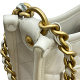 シャネル CHANEL マトラッセチェーンホーボー AS4666 ホワイト ゴールド金具 ラムスキン レディース ショルダーバッグ