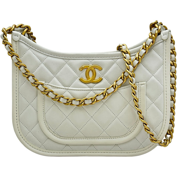 シャネル CHANEL マトラッセチェーンホーボー AS4666 ホワイト