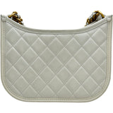 シャネル CHANEL マトラッセチェーンホーボー AS4666 ホワイト ゴールド金具 ラムスキン レディース ショルダーバッグ