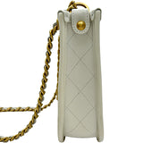 シャネル CHANEL マトラッセチェーンホーボー AS4666 ホワイト ゴールド金具 ラムスキン レディース ショルダーバッグ