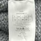 クリスチャン・ディオール Christian Dior セーラーカラーウールニットカーディガン 244G53AM121 グレー ウール レディース カーディガン