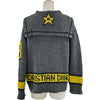 クリスチャン・ディオール Christian Dior セーラーカラーウールニットカーディガン 244G53AM121 グレー ウール レディース カーディガン