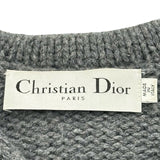 クリスチャン・ディオール Christian Dior セーラーカラーウールニットカーディガン 244G53AM121 グレー ウール レディース カーディガン