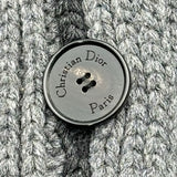 クリスチャン・ディオール Christian Dior セーラーカラーウールニットカーディガン 244G53AM121 グレー ウール レディース カーディガン