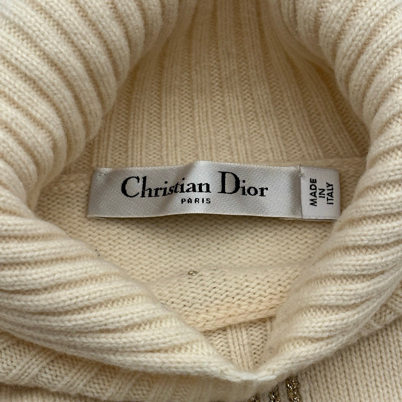 M★Christian Dior CDロゴ ニットキャミソール Y2K 90s クリスチャン・ディオール Christian Dior カシミヤ混スターロゴニット