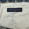 ルイ・ヴィトン LOUIS VUITTON サイドレザーラインモノグラムデニムパンツ HSD10W ブルー デニム メンズ デニムパンツ
