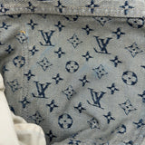 ルイ・ヴィトン LOUIS VUITTON サイドレザーラインモノグラムデニムパンツ HSD10W ブルー デニム メンズ デニムパンツ