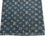 ルイ・ヴィトン LOUIS VUITTON サイドレザーラインモノグラムデニムパンツ HSD10W ブルー デニム メンズ デニムパンツ
