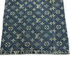 ルイ・ヴィトン LOUIS VUITTON サイドレザーラインモノグラムデニムパンツ HSD10W ブルー デニム メンズ デニムパンツ