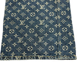 ルイ・ヴィトン LOUIS VUITTON サイドレザーラインモノグラムデニムパンツ HSD10W ブルー デニム メンズ デニムパンツ